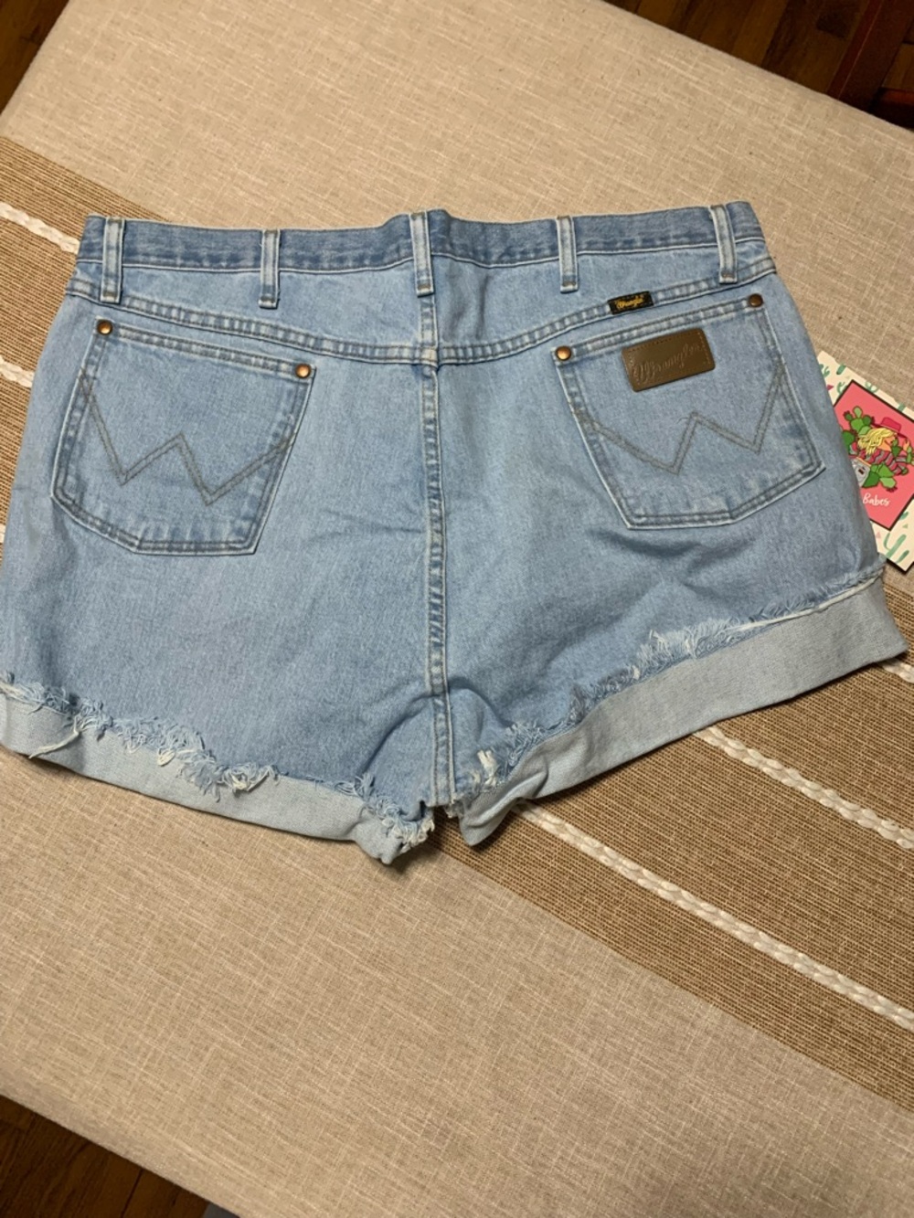 Wrangler Light Wash Denim Cutoff Shorts - Women's